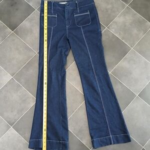 Pilcro and the Letterpress Dark Blue Flare Jeans